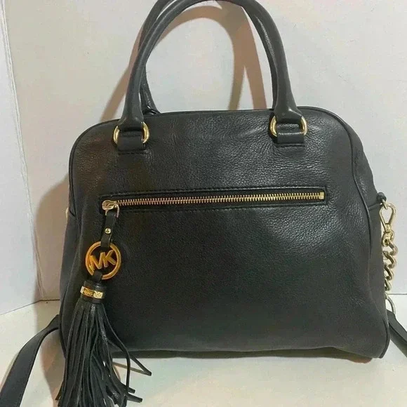 Michael kors Black leather satchel handbag - Picture 7 of 12